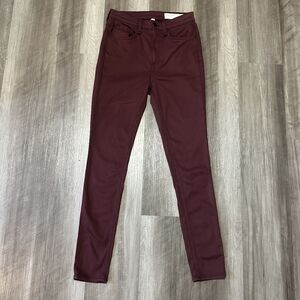 RAG & BONE  Burgundy High Rise Skinny Jeans Size 27